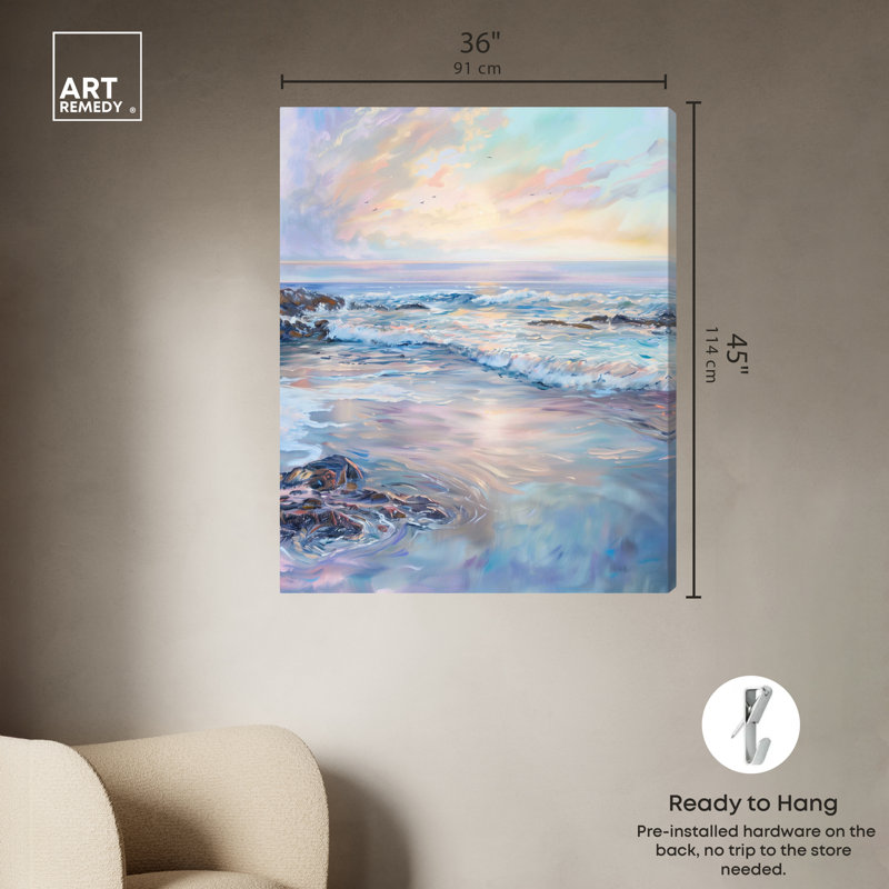 Rivage de rêve, Toile tendue, H 45 po x l 36 po