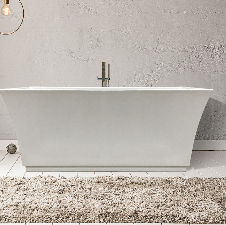 60'' x 32'' Freestanding Soaking Acrylic Bathtub Clarke Products