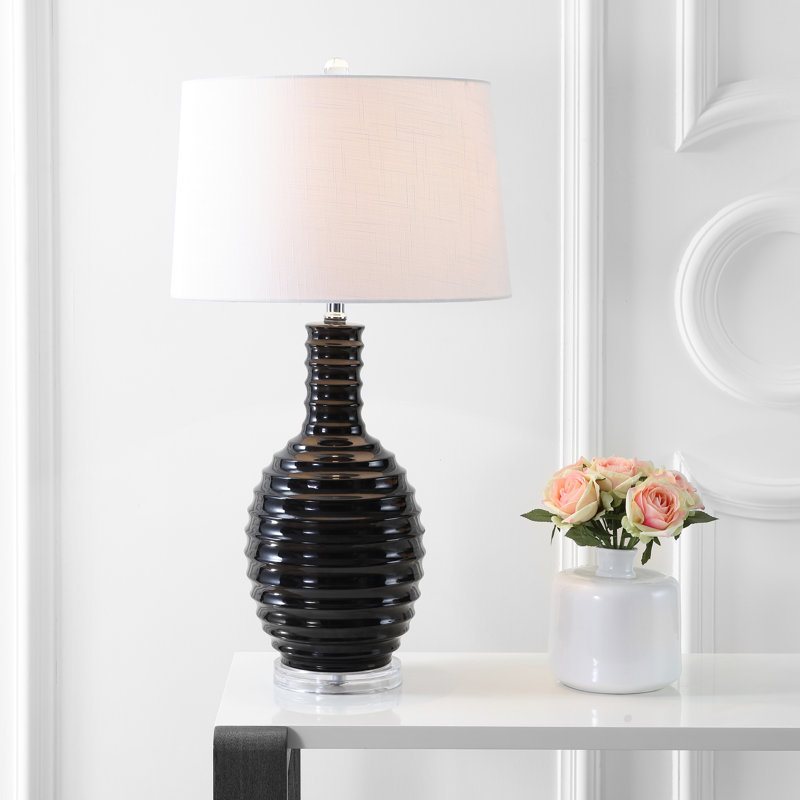 Stegman Ceramic Table Lamp, Black