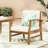 Stylish Wood Club Chair, Water- Seat Included Patio Chair In Cream, Constructed From