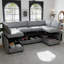 Canapé modulaire modulaire, siège convertible avec rangement, canapé-lit modulaire, combinaisons modulaires flexibles en tissu pour le salon
