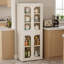 Armoire de rangement pliante à 5 niveaux Adelaine, bacs de rangement en plastique empilables et étanches 254QT avec roulettes, tablettes réglables, portes magnétiques