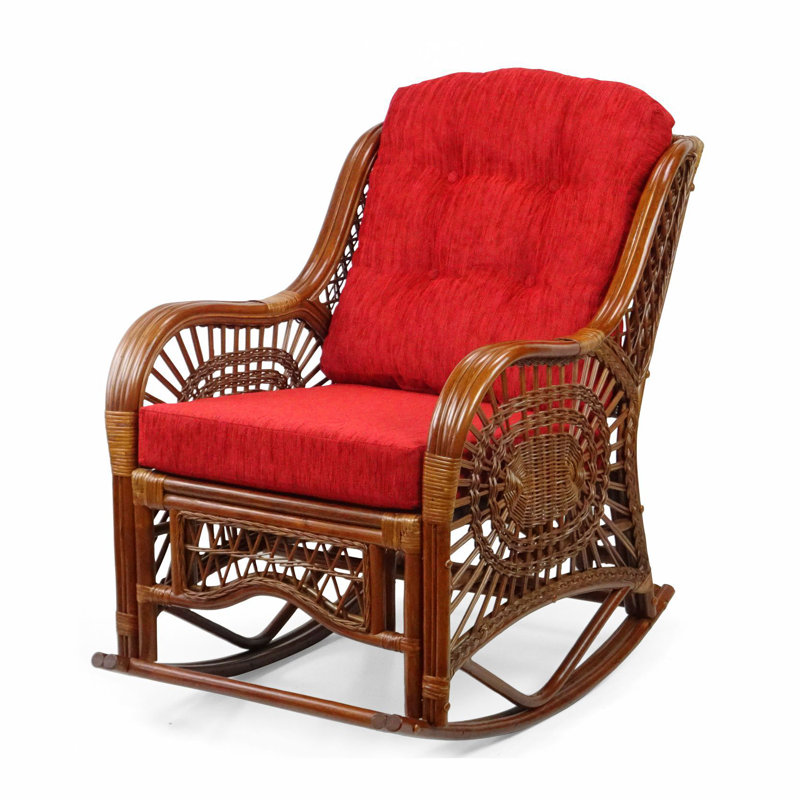 Chaise berçante Malibu, Bourgogne, Colonial