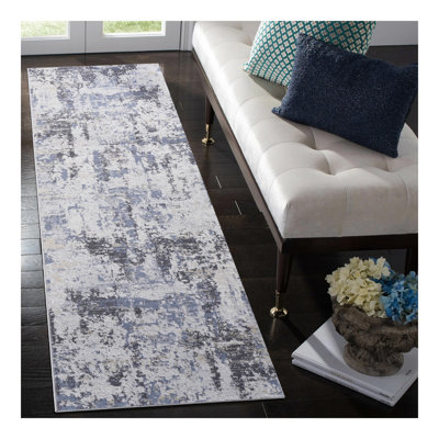 Tapis de salle à manger à motif de chambre à coucher à usage unique gris et abstrait Collection