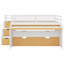 Lit mezzanine fonctionnel avec lit gigogne, bureau coulissant et tiroirs de rangement-436897034-436897045