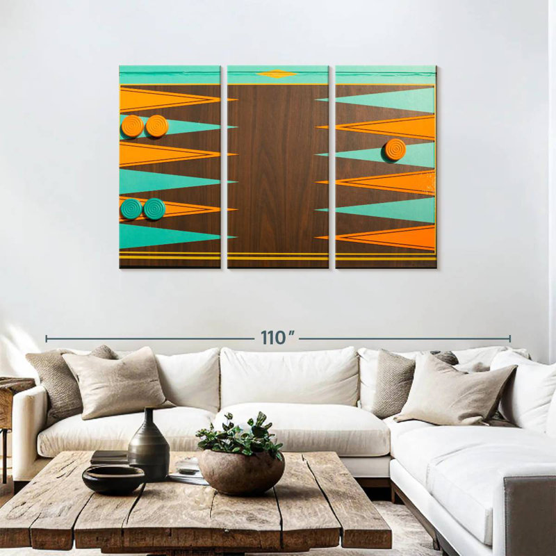 Senne Backgammon Board, 48" H x 74" W