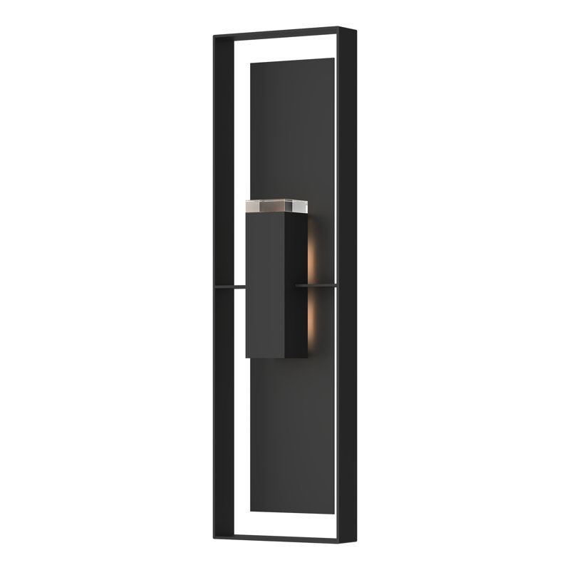 Applique murale d'extérieur encastrée Shadow Box, Noir bord de mer, Noir bord de mer, H 34 po x l 10 po x P 4,4 po
