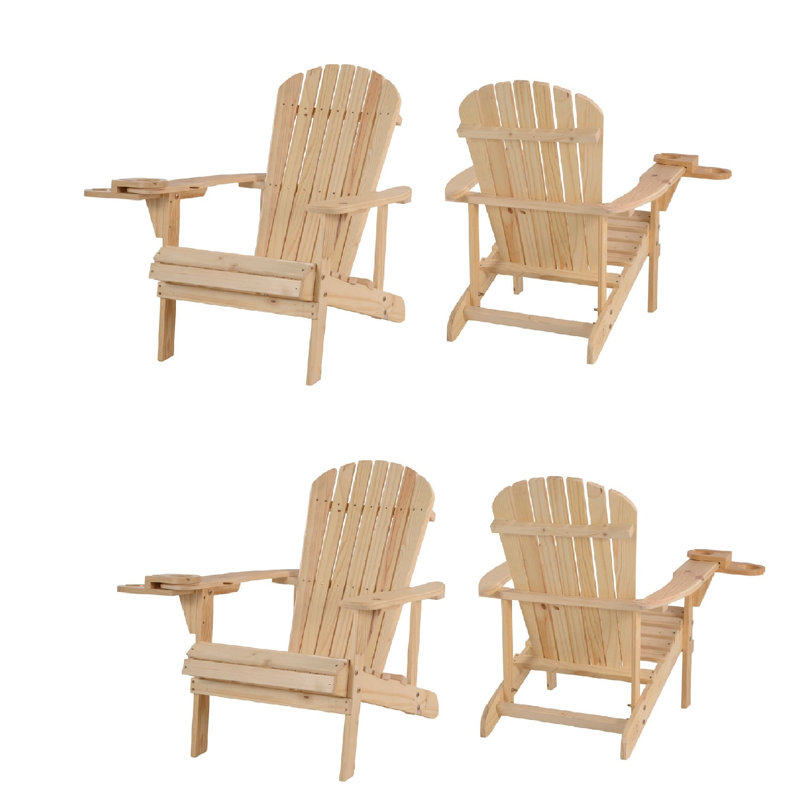 Barrand Pine Outdoor Adirondack Chair, Natural