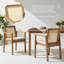 Ensemble de chaises de salle à manger contemporaines d'extérieur en bois d'acacia avec coussins confortables et fabrication résistante aux intempéries