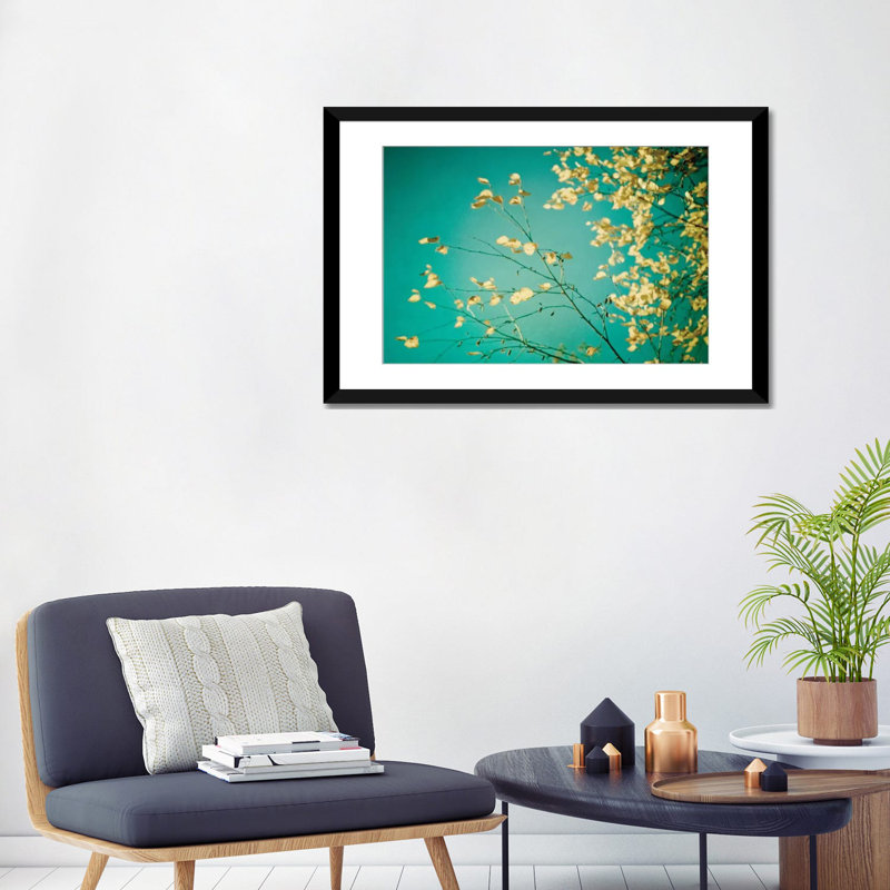 « automne moment », impression sur toile, H 24 po x l 32 po x P 1 po, Papier d'art encadré noir, Blanc