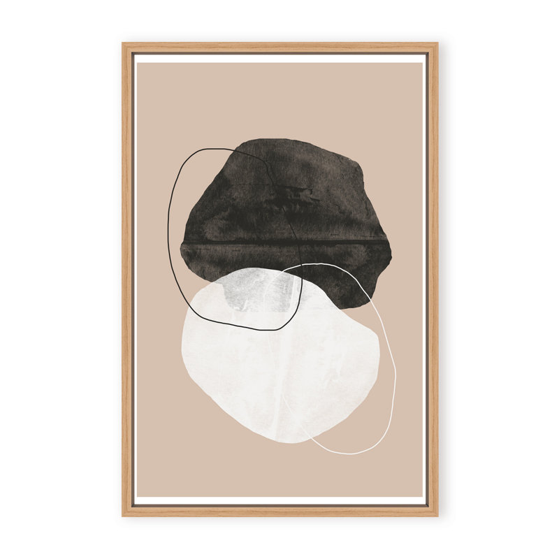 Cosmic Abstract by The Miuus Studio - Picture Frame Painting on Paper, 24" H x 16" W x 1.125" D, Black, Framed Matted Print