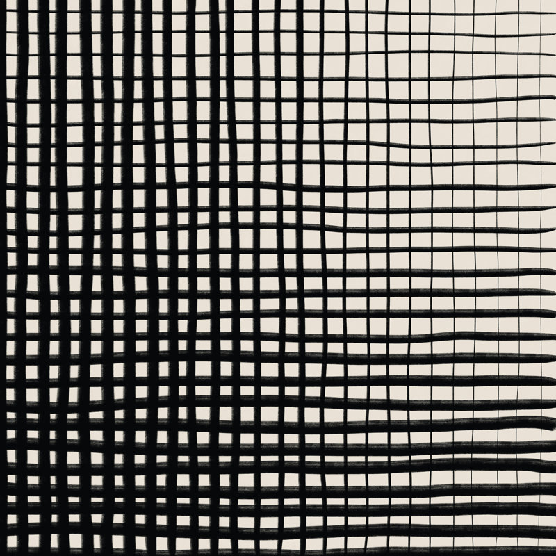 " Hand Drawn Grid ",  12" H x 12" W   