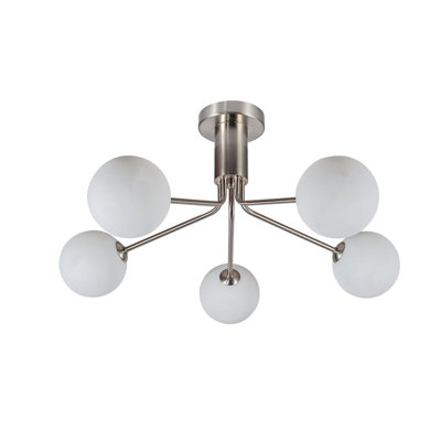 Aure Glass Semi Flush Mount