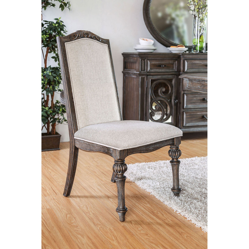 Chaise d'appoint rembourrée Jarrow, Ton naturel rustique