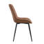 Chaise en tissu brun foncé avec grille chic - Siège confortable et relaxant