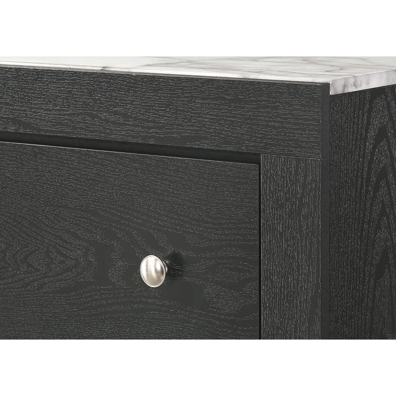 Commode haute 4 tiroirs en faux marbre