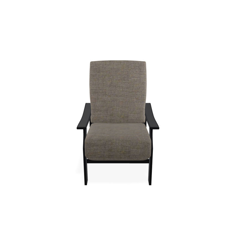 St. Catherine Outdoor Lounge Chair, Cast Ash Sunbrella® Plainweave, Textured Black