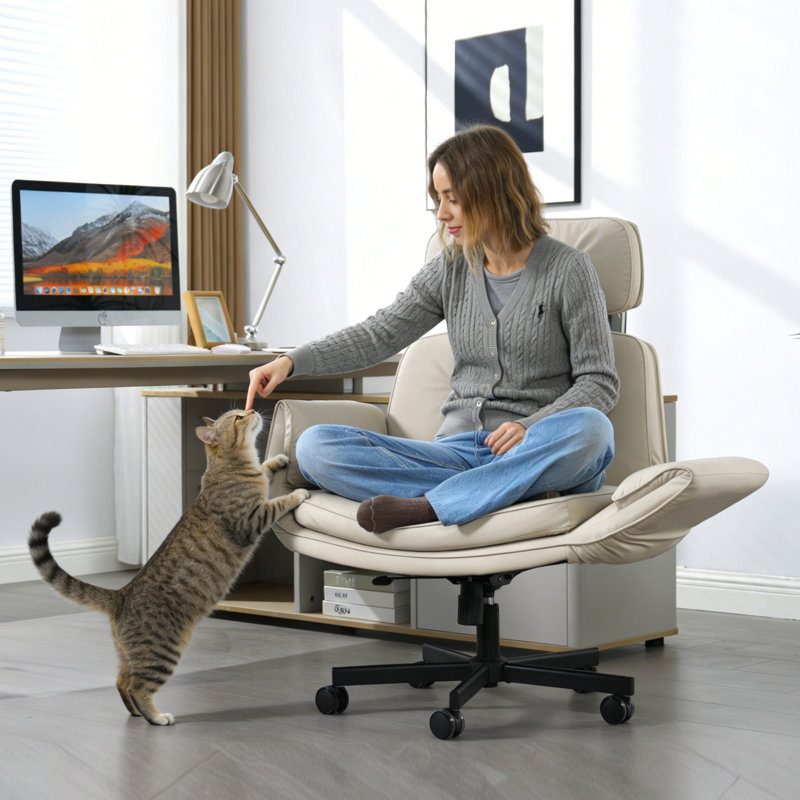 Fauteuil de bureau Criss Cross, Beige