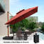 Parasol en porte-à-faux carré 120 po Sephra-1414097750