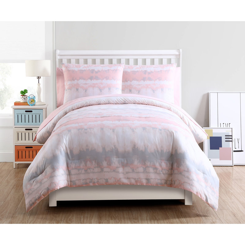 Dmitri Modern & Contemporary Standard Abstract Comforter, Twin Comforter + 5 Additional Pieces