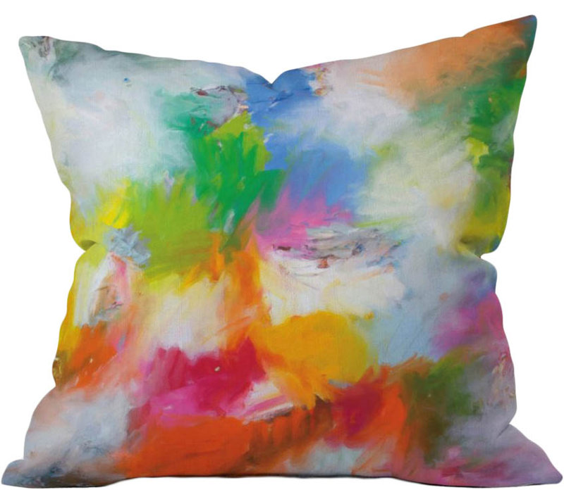 Color Cumbustion Outdoor Throw Pillow