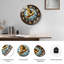 Horloge murale vitrail, horloge murale 24 po