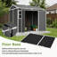 Remise de rangement extérieure en plastique 8 pi x 6 pi avec plancher, remise utilitaire avec fenêtre et porte verrouillable pour la cour arrière