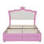 Structure de lit tapissier avec lumières DEL, lit princesse rembourré moderne-351598938