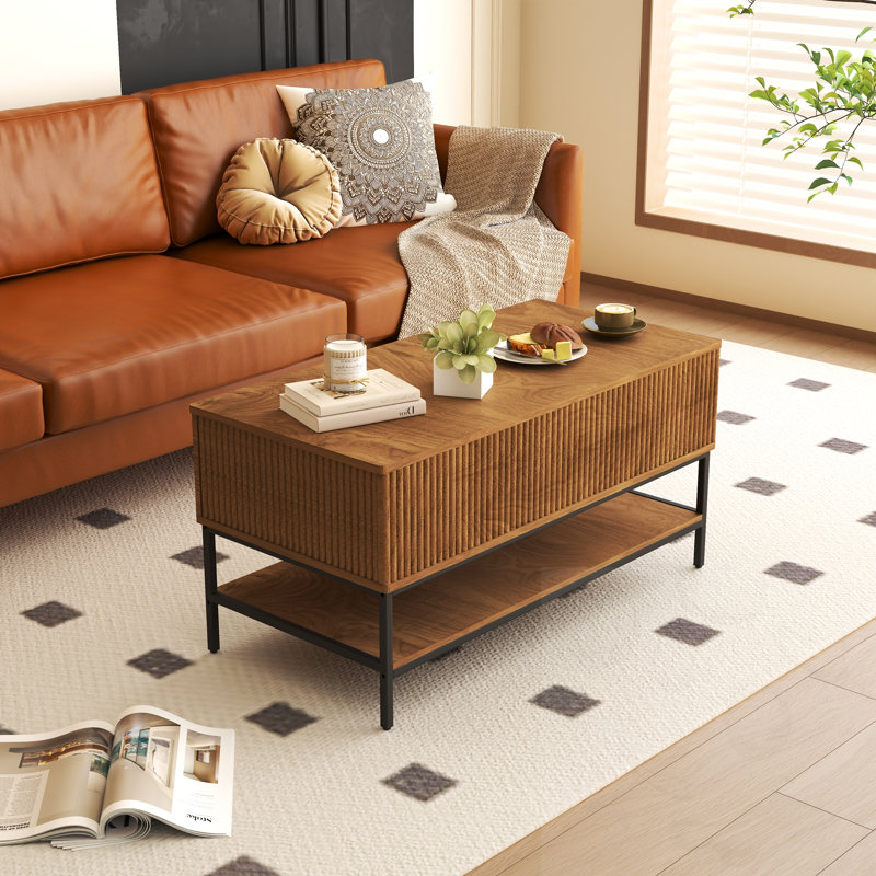 Lift Top Rectangle Coffee Table With Storage
