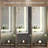 LED Bathroom Mirror with Frontlit and Backlit, Anti-fog Frameless Tempered Glass Dimmable Vanity Mirror-487696890