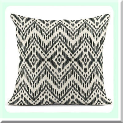 Boho Ikat Tribal Herringbone Pillow Covers - Set of 4 | Ethnic Bohemian Decorative Cases for Home Ideas | Square Pillowcases