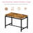Rustic Farmhouse Style 5-Piece Dining Room Table Set With 4 Faux Leather Upholstered Bar Stools, Space-Saving Design 4-Person Dining Table Set With MDF Table Top And Sturdy Metal Frame, Adjustable Foot Pads, For Dining Room, Kitchen, Bar