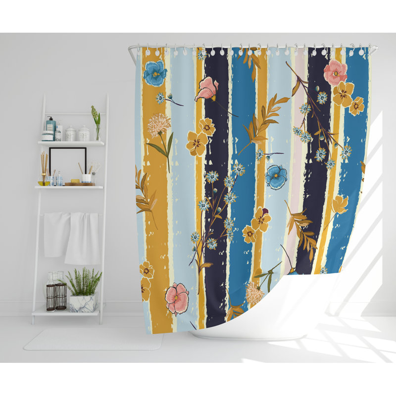 Riascos Polyester Shower Curtain Set, 177cm H x 177cm W