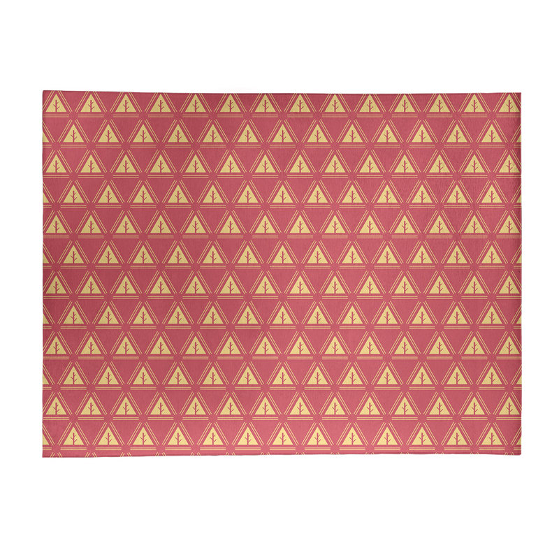 Tapis de zone orange/jaune minimal trees, Rectangle 9 pi x 12 pi