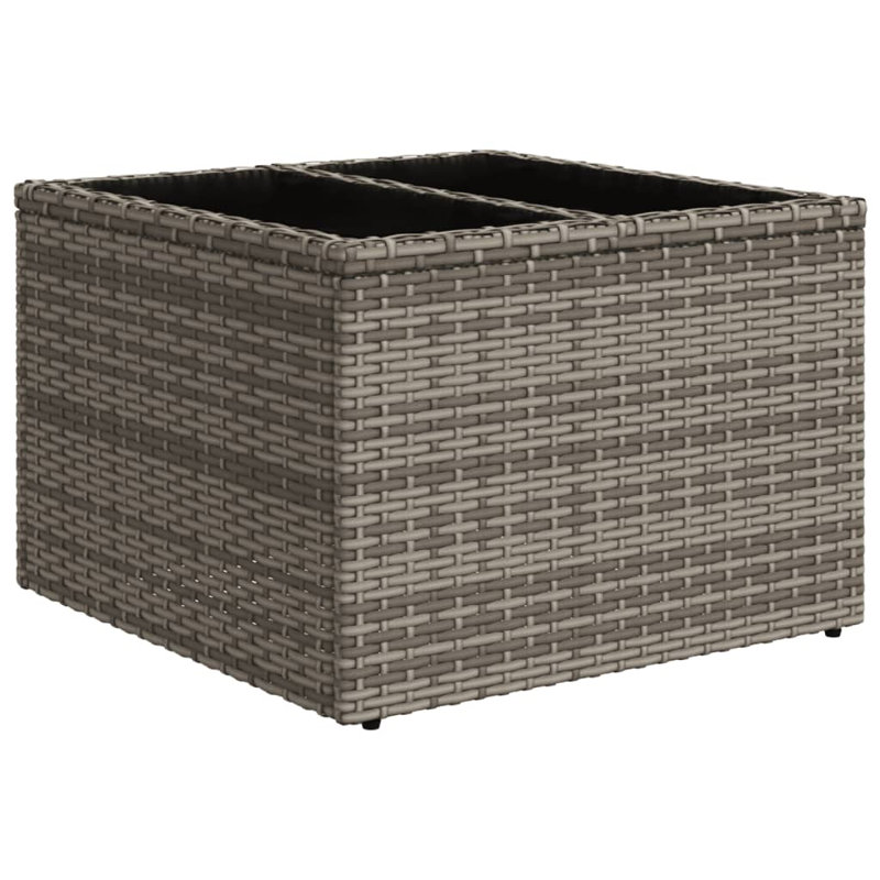 Ensemble de canapé de patio 7 pièces avec coussins en rotin de polyester, Gris, Marine