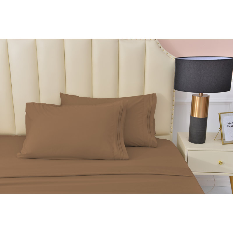 Rayon from Bamboo Sheet Set, Queen, Brown