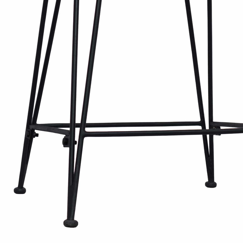 Counter Stool with Metal Frame, Black