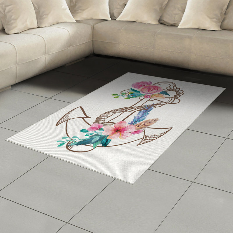 Tapis décoratif en fibres à haute densité Anchor, Rectangle 2 pi 7 po x 5 pi
