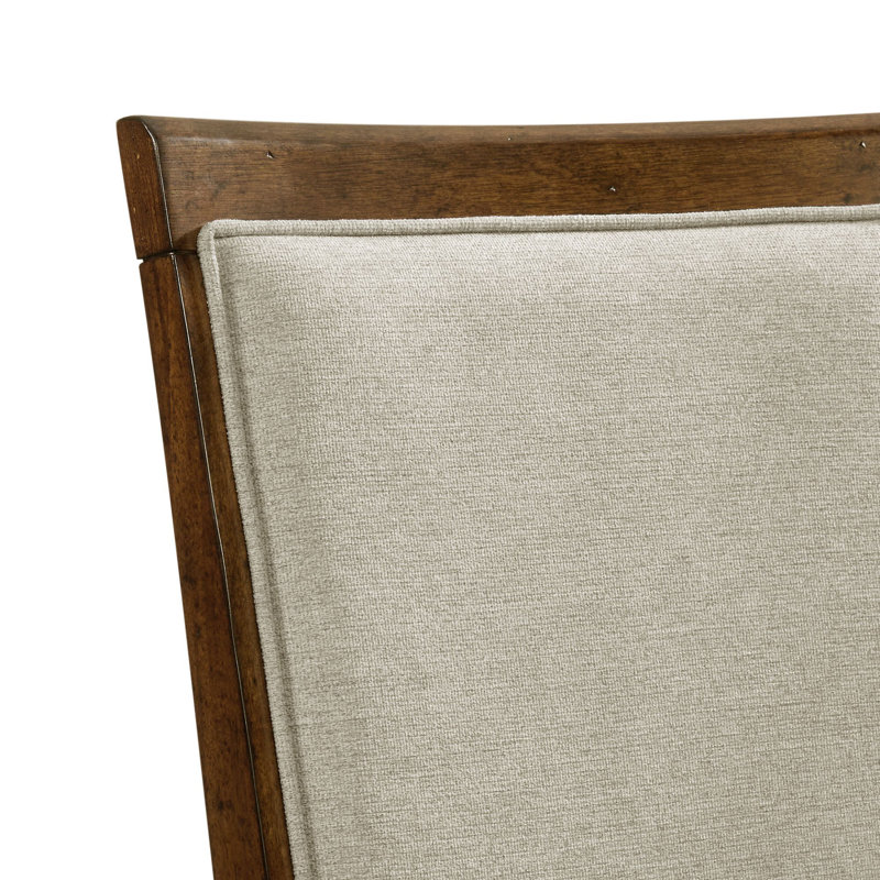 Gordonville Dining Side Chair with Grey Fabric in Cherry (2 Per Carton)