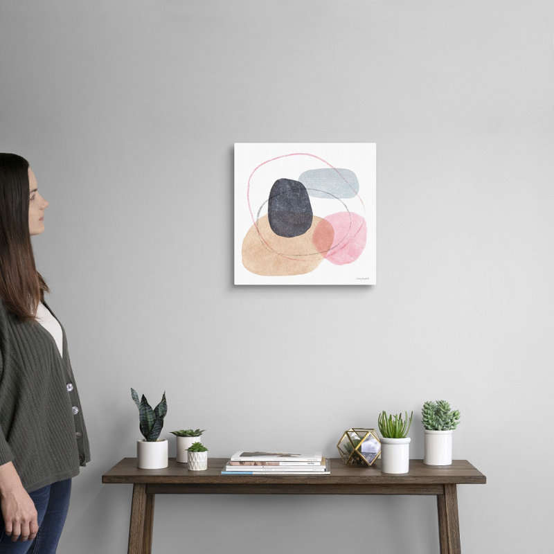 «Think Pink 10» par Lisa Audit - reproduction d'art, Toile tendue, H 16 po x l 16 po x P 1,25 po