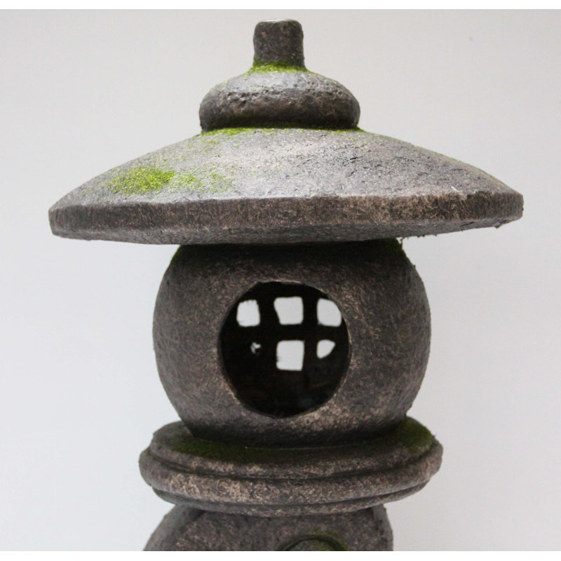 Grey Stone Pagoda Outdoor Hanging Lantern