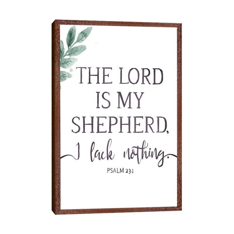 My Shepherd by On Rei - Print on Canvas, Classic Brown Wood Framed, 66.04cm H x 45.72cm W x 3.81cm D