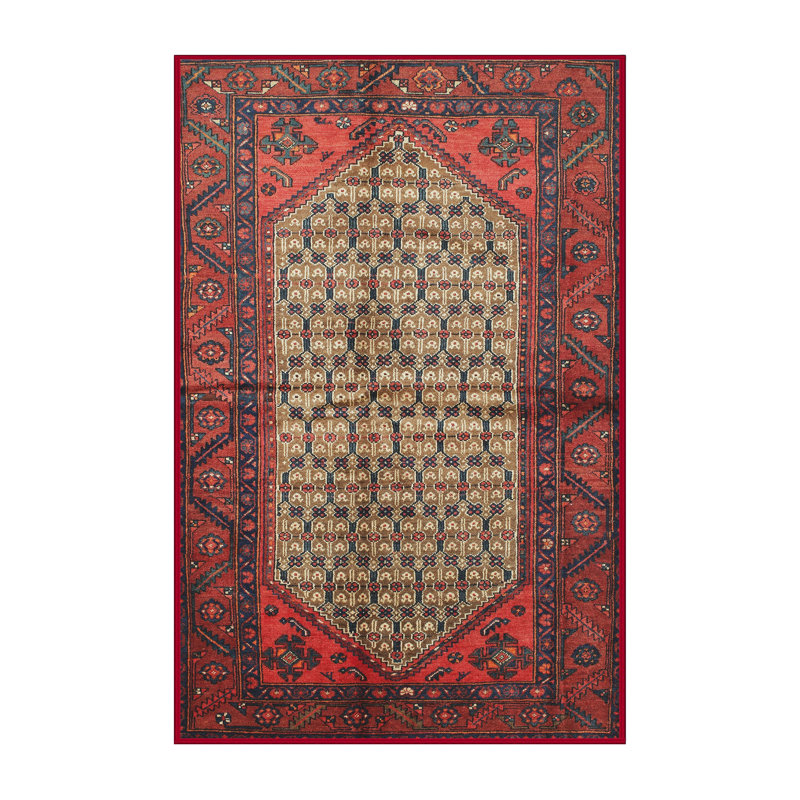 Rouge Tapis décoratif du Sud-Ouest Jupiter, Rectangle 2 pi x 3 pi