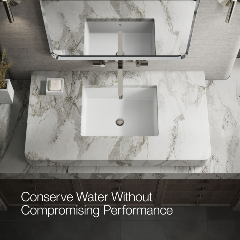 Components Wall-Mount Bathroom Sink Faucet Spout With Row Design 1.2 GPM, Polished Nickel