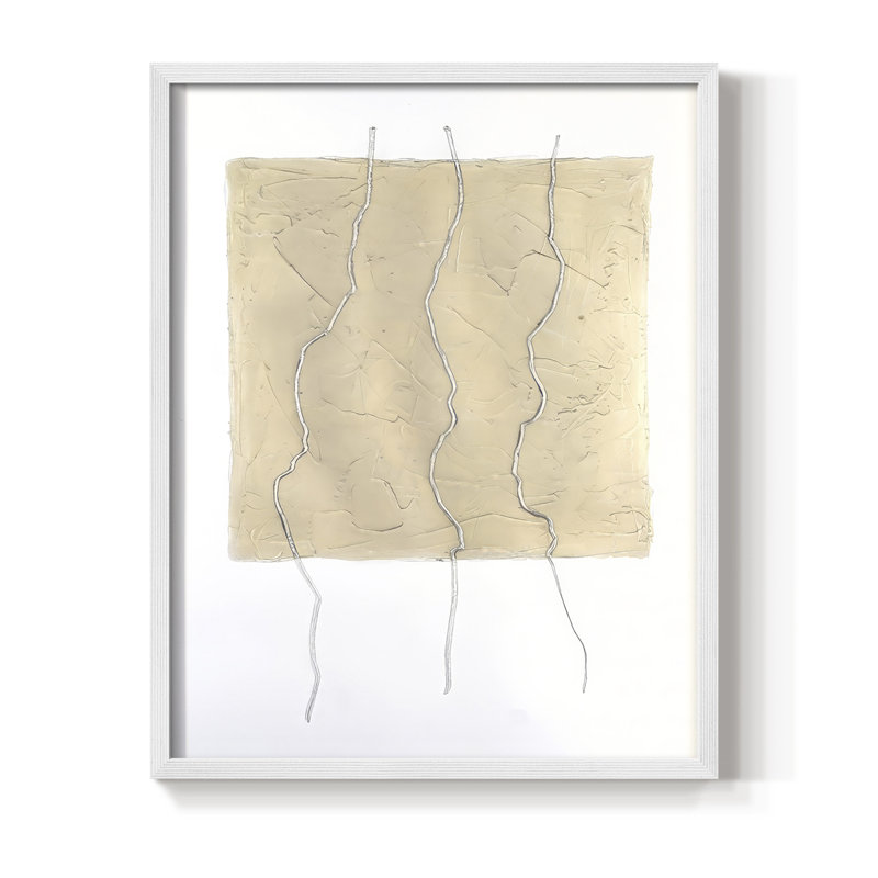 «Divided Plot I», reproduction encadrée - bois massif, H 15 po x l 12 po, Blanc