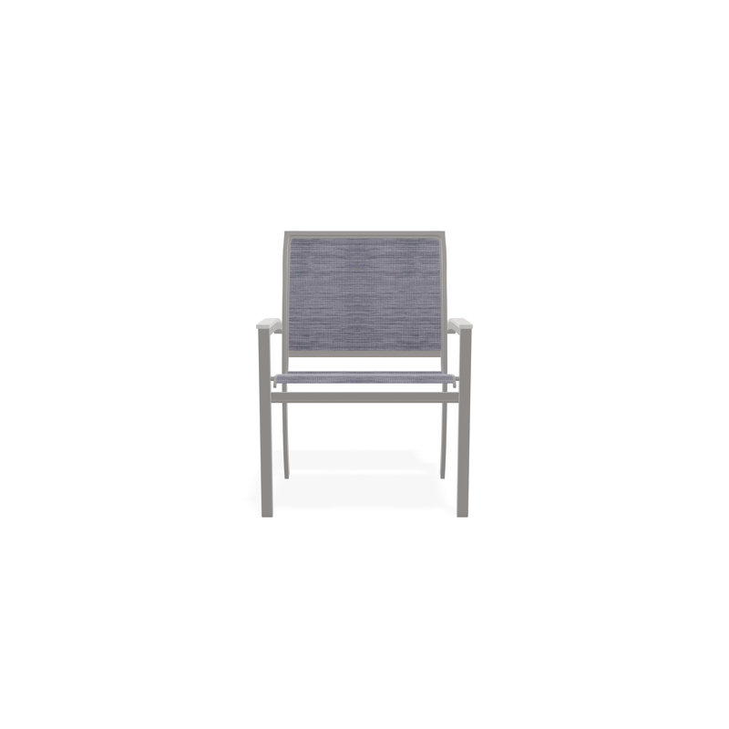 Chaise de café empilable en aluminium Bazza, Brooks, Gris chaleureux