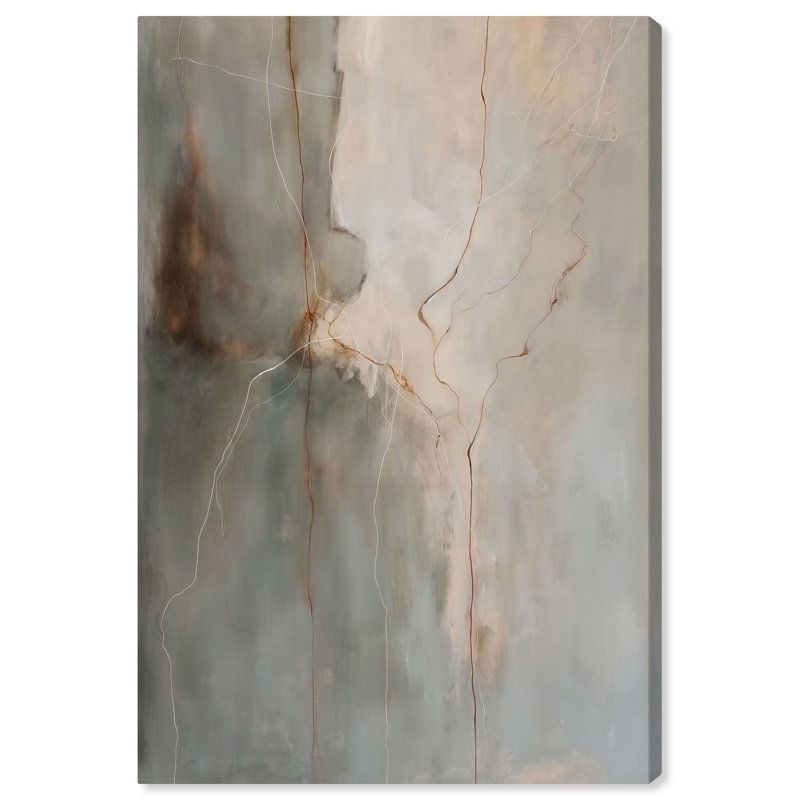 Fiery Traces II Canvas Minimalist Abstract by Art Remedy, 54" H x 36" W, Wrapped Canvas
