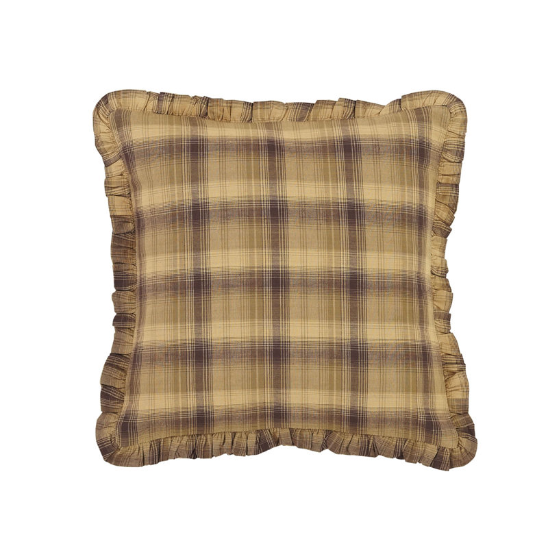 Prescott Ruffled Cotton Reversible Throw Pillow