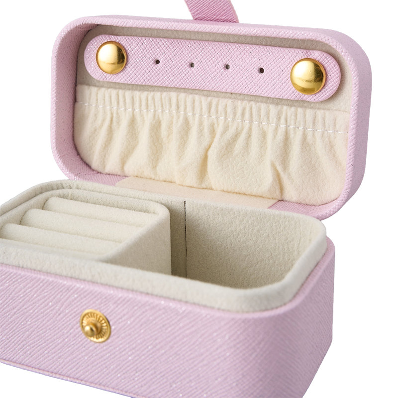 Leather Jewellery Box +, Pink
