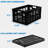 Work-It! Collapsible Milk Crate | 49 Liter Folding Storage Bin | Stackable Plastic Crate | Black